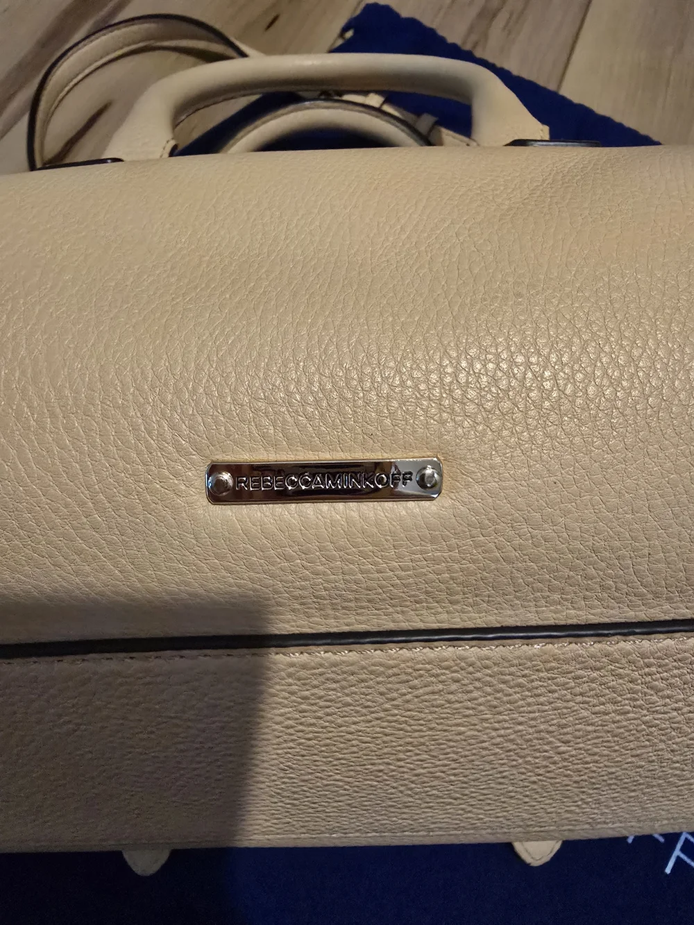 Rebecca Minkoff Cream Leather Satchel with Detachable Strap